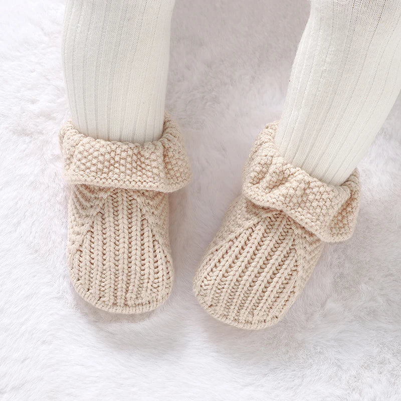 0-18m Infant Wram First Walkers Boots Winter Fall Toddler Outdoor Indoor Footwear Clothing Accessories Baby Girls Shoes Knitted
