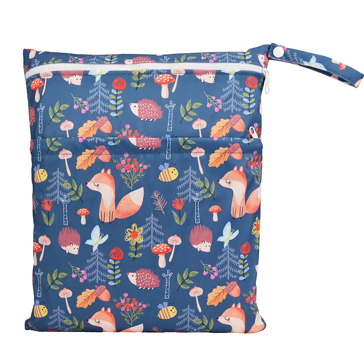 Wet Dry Bag With Two Zippered For Baby Diapers Nappies Waterproof Reusable 36cmx29cm