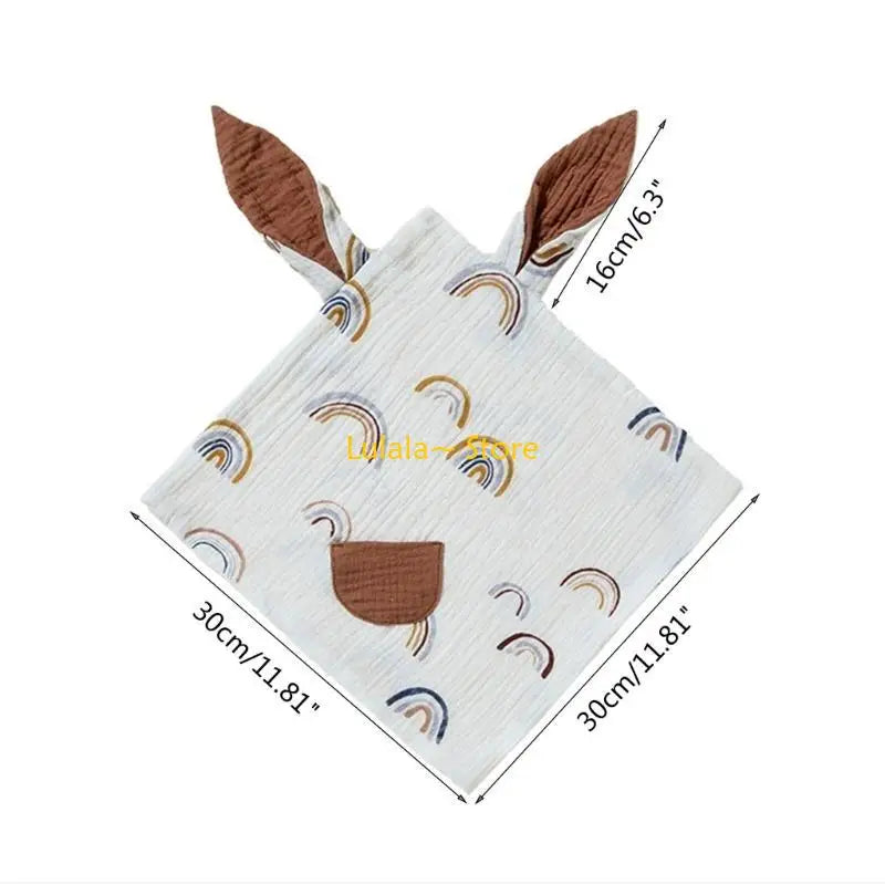 Y4QA Multi-pattern Cotton Baby Comforter Blanket Muslin Security Blanket Baby Lovey Boy Girl Soft Baby Gift Lightweight Bibs-