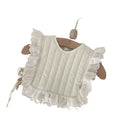 Baby Girls Cotton Lace Bibs Soft Cotton Adjustable Lace-up Baby Bib Newborn Burp Cloths for Toddler Kids Feeding Vest Apron