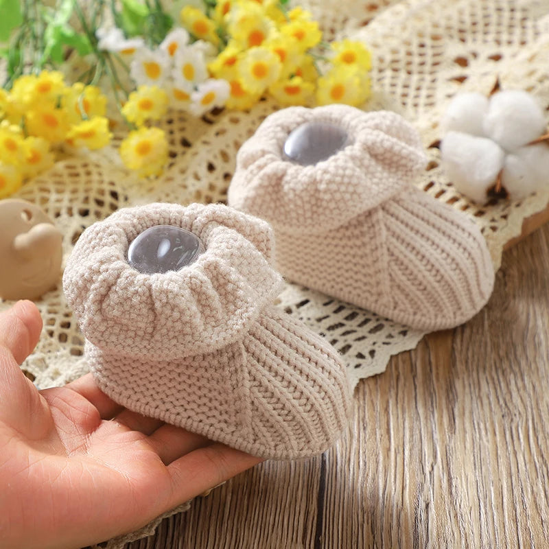 0-18m Infant Wram First Walkers Boots Winter Fall Toddler Outdoor Indoor Footwear Clothing Accessories Baby Girls Shoes Knitted