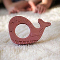 Bump2Beauty Rose Pink Whale Shaped Sensory Silicone Teether for Babies