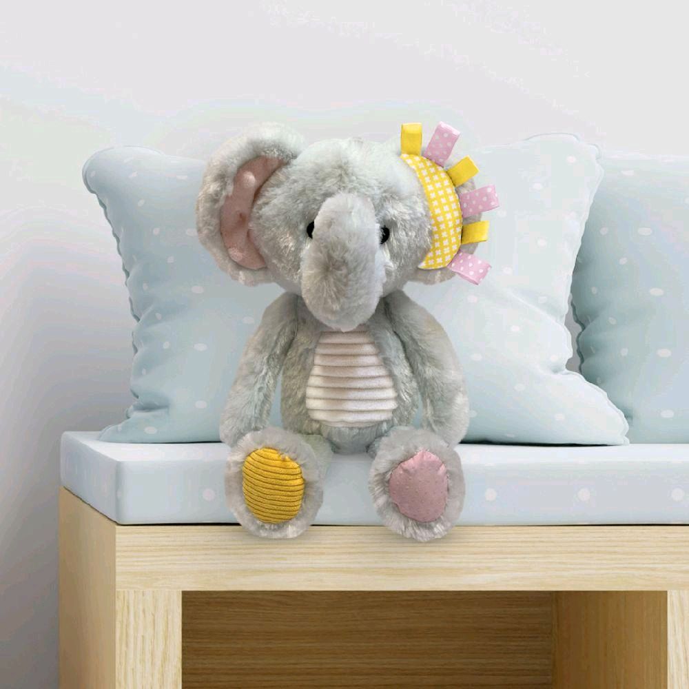 Sensory Snuggables Medium Plush Elephant Soft Stuffed Toy for Babies
