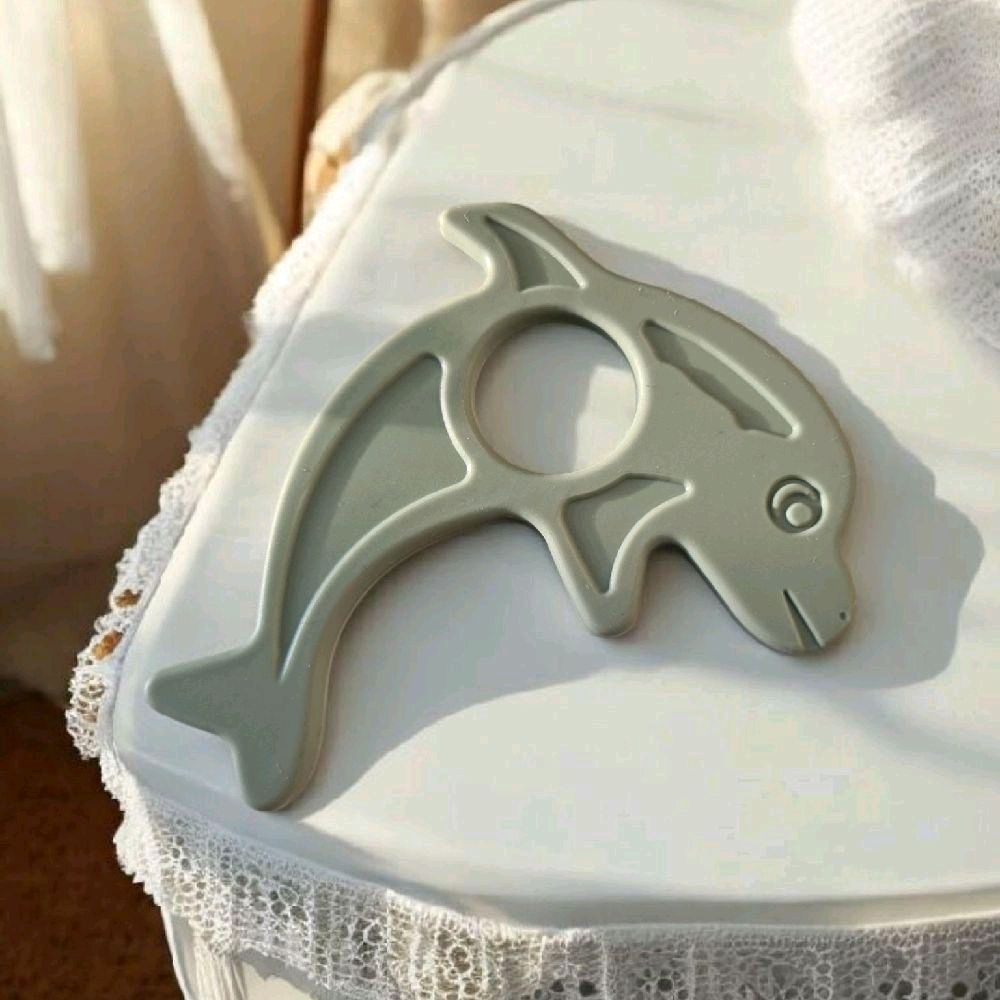 Bump2Beauty Sage Green Dolphin Shaped Teether