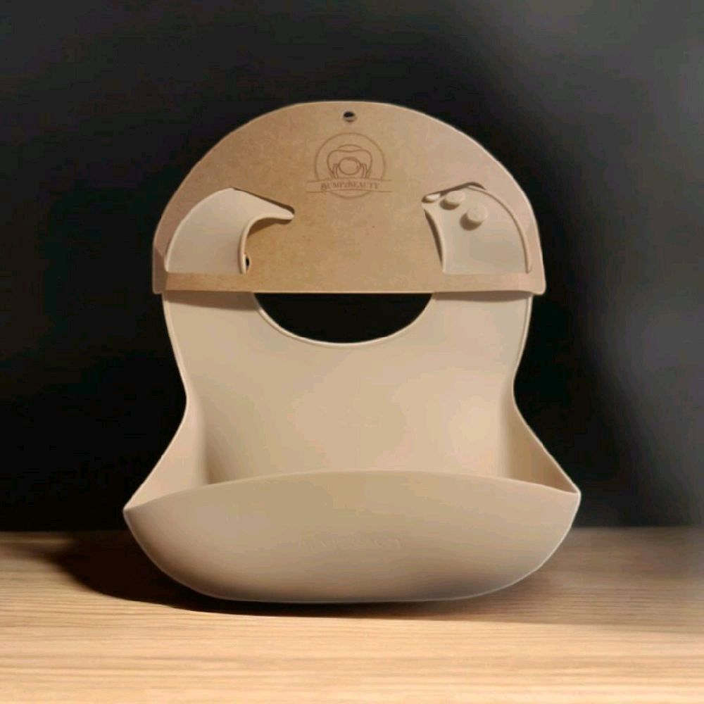 Bump2Beauty Cream Silicone Feeding Bib