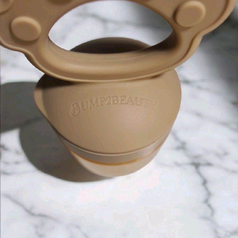 Bump2Beauty Beige Silicone Baby Feeder Pacifier