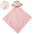 30cm Waffle Ultra Soft Pink Baby Lion Comforter with Bow