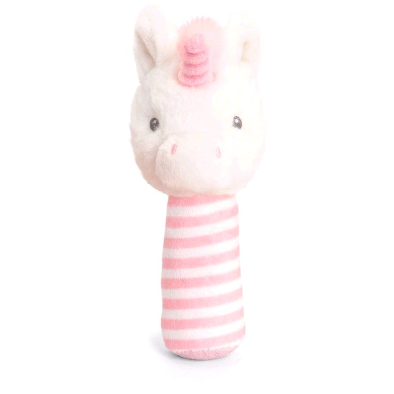 Keeleco Ultra Soft 10cm Unicorn Stick Hand Baby Rattle