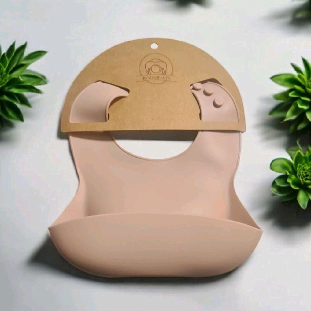 Bump2Beauty Pink Silicone Feeding Bib