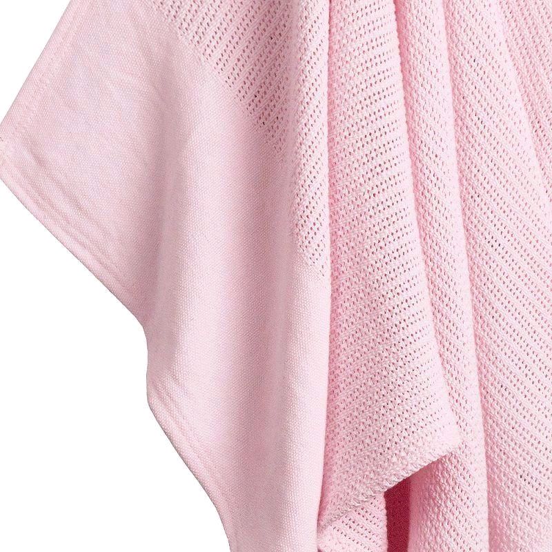 100cm Heavy Knit Luxury Pink Baby Girls Blanket Wrap