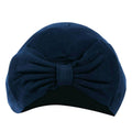 Baby Girls 0-6 Months Navy Turban Hat With Bow
