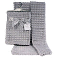 Unisex Baby 100cm Grey Jacquard Blanket Wrap