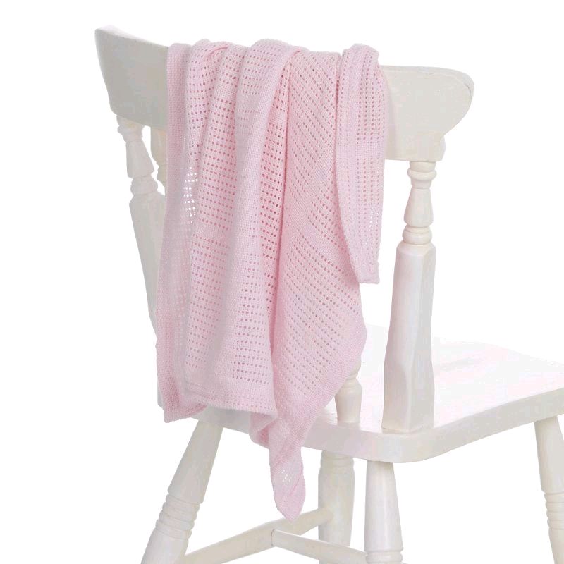 100cm Heavy Knit Luxury Pink Baby Girls Blanket Wrap