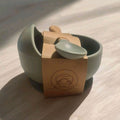 Bump2Beauty Sage Green Silicone Feeding Bowl & Spoon Set