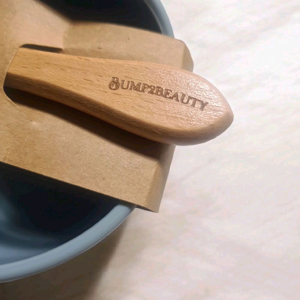 Bump2Beauty Pastel Blue Silicone Feeding Bowl & Spoon Set
