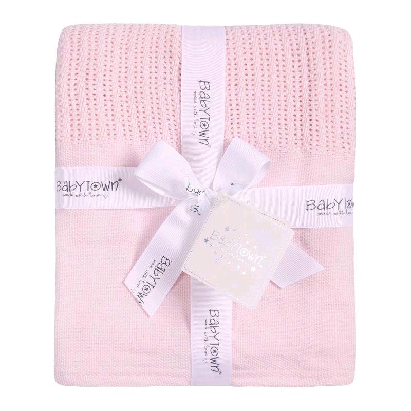 100cm Heavy Knit Luxury Pink Baby Girls Blanket Wrap