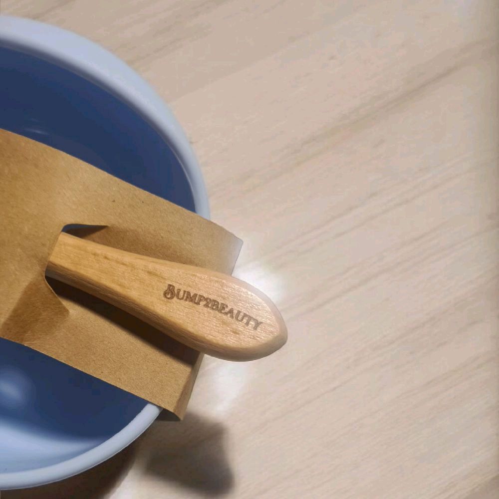 Bump2Beauty Blue Silicone Feeding Bowl & Spoon Set