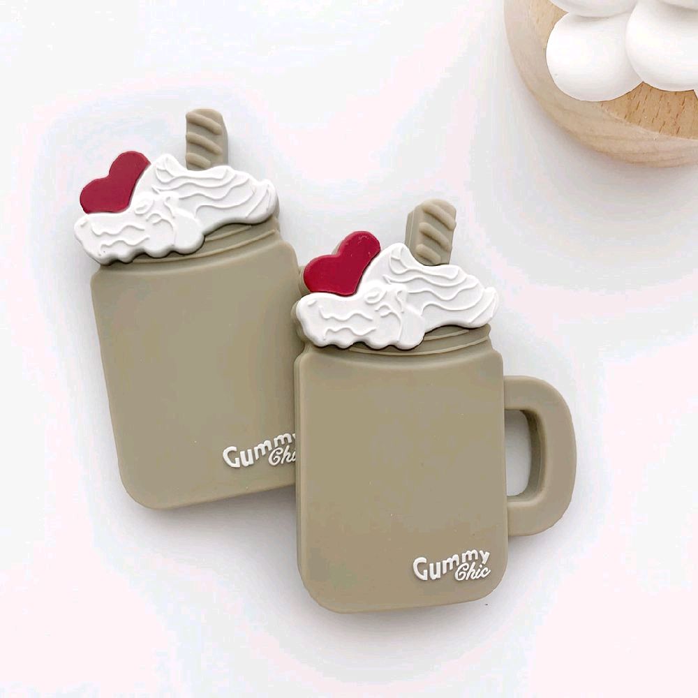 Gummy Chic Chocolate Milkshake Silicone Sensory Teether for Babies
