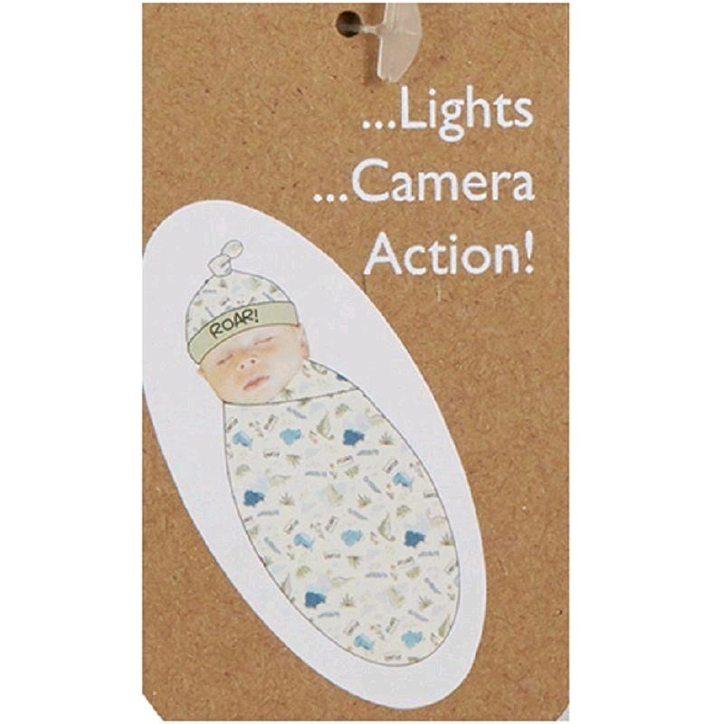 Dinosaur Print Hat & Swaddle Wrap Set for 0-6 Months