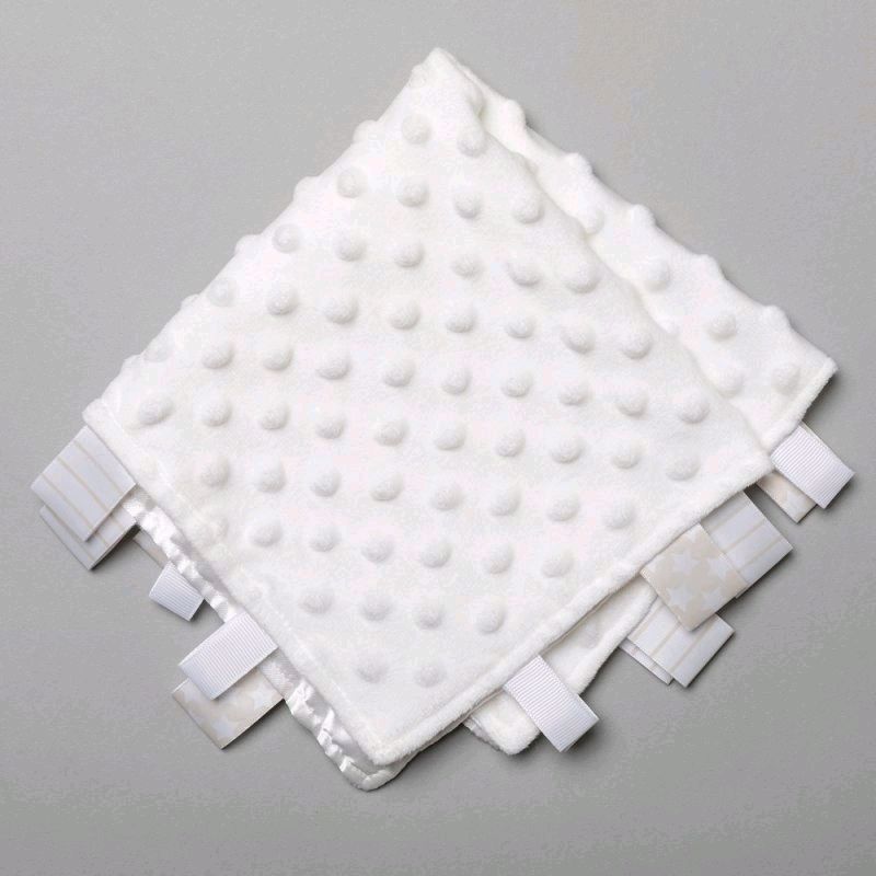 35cm Ultra Soft White Bubble Sensory Taggie Unisex Baby Comforter